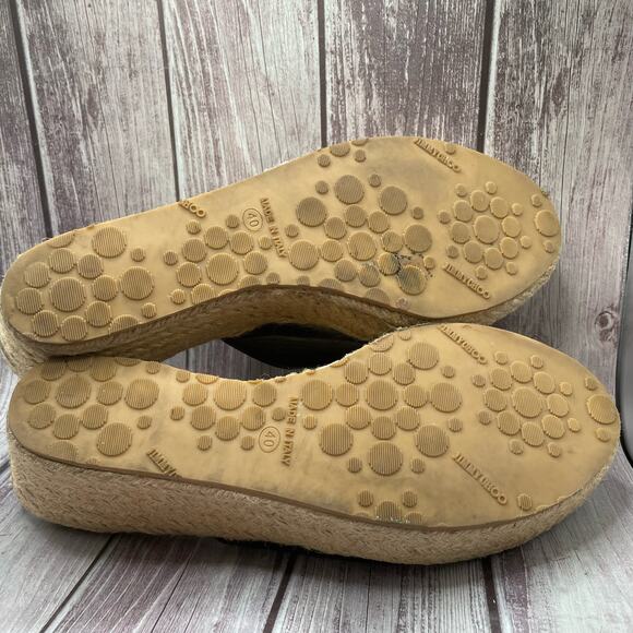 Jimmy Choo Patent Leather Phyllis Espadrille Platform Wedge Sandals Size 40 - Picture 5 of 11